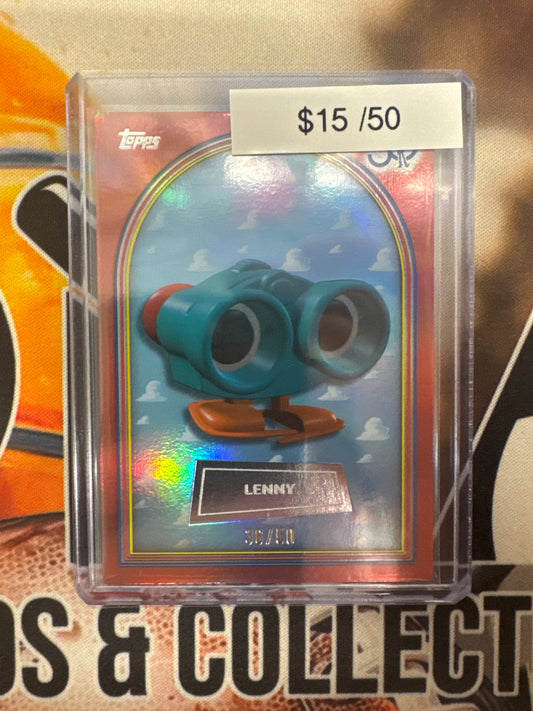 2026 Topps Toy Story 30th Anniversary Lenny Rose Gold Foil Refractor /50