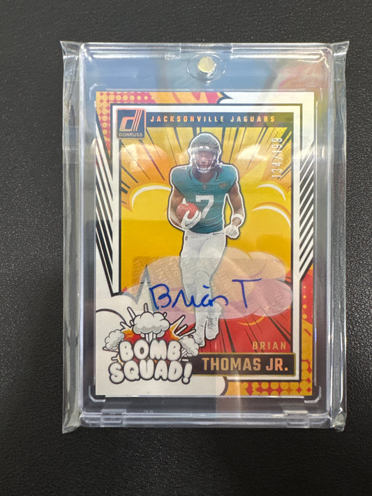 2024 Panini Donruss NFL Brian Thomas Jr. Rookie Bomb Squad Autograph /199
