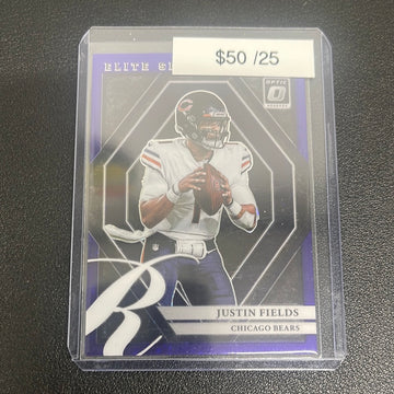 2021 NFL Donruss Optic Justin Fields Elite Series Rookies Purple /25