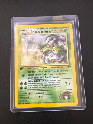 Pokemon Erika’s Venusaur Holo 4/132 1st Edition LP
