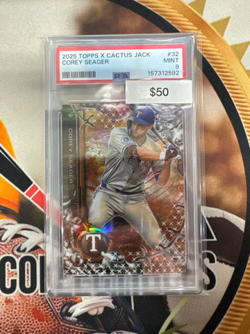 2025 Topps X Cactus Jack MLB Corey Seager PSA 9