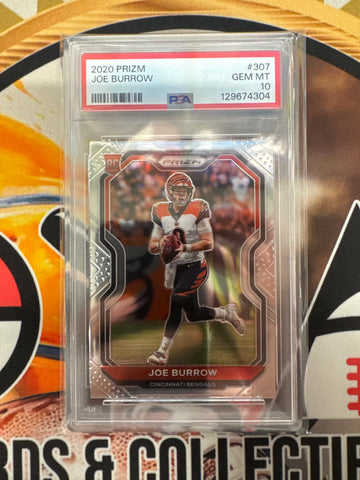 2020 Panini Prizm NFL Joe Burrow Rookie PSA 10