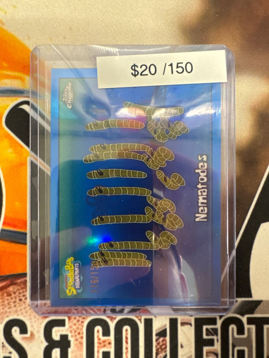 2025 Topps Chrome SpongeBob Nematodes Blue Refractor /150