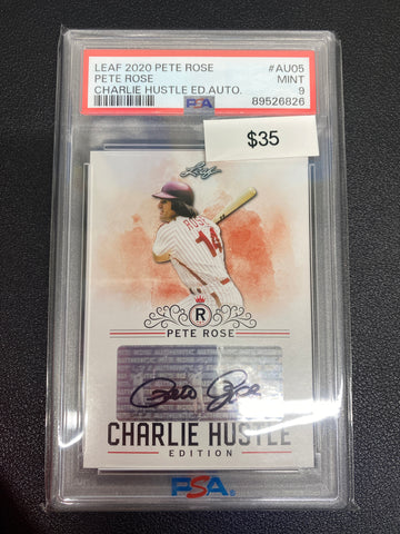 2020 LEAF Peter Rose Charlie Hustle ED Auto PSA 9