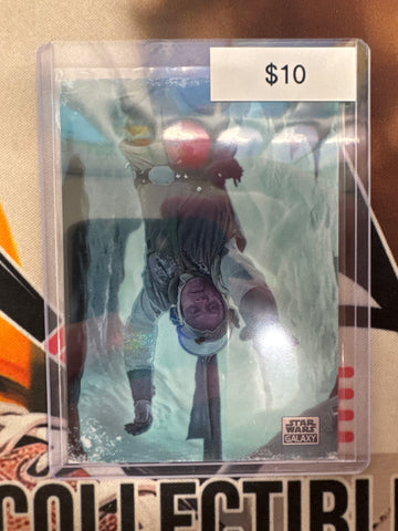 Topps Chrome Star Wars Galaxy Luke Skywalker In The Wampa’s Den Base Refractor