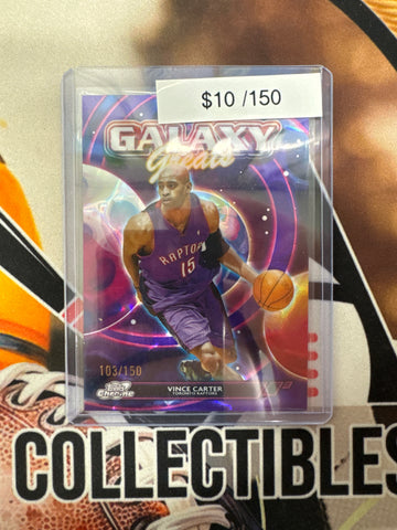 2026 Topps Chrome Cosmic NBA Vince Carter Galaxy Greats Purple Raywave Refractor /150
