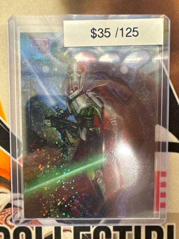 2025 Topps Chrome Star Wars Galaxy General Grievous Purple Speckle Refractor /125