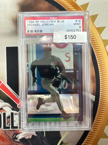 1994 SP Holoview Blue Baseball Michael Jordan PSA 9