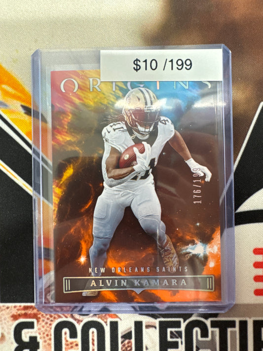 2022 Panini Origins NFL Alvin Kamara Orange Refractor /199