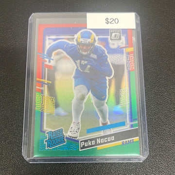 2023 NFL Donruss Puka Nacua Red Green Rated Rookie