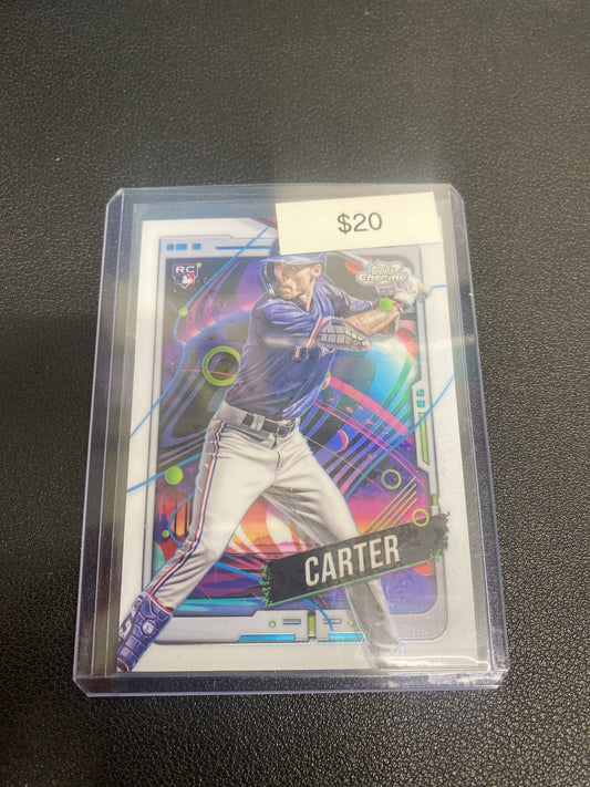 2024 Topps Chrome Cosmic Evan Carter White Hole Refractor SSP