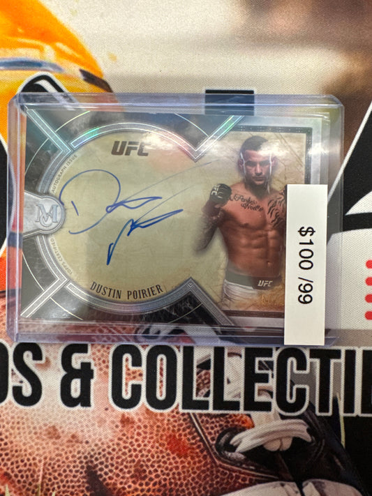 2018 Topps Museum Collection UFC Dustin Poirier Refractor Autograph /99