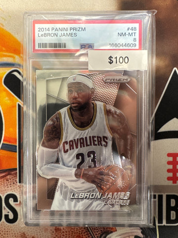 2014 Panini Prizm NBA LeBron James PSA 8