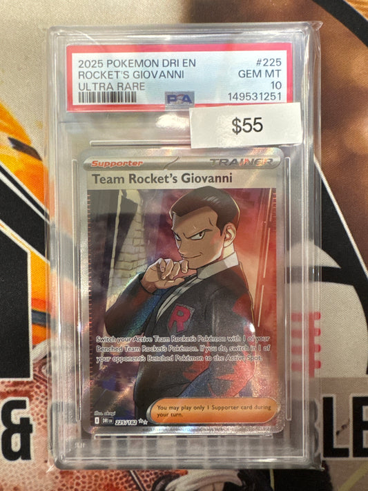 Pokemon Team Rocket’s Giovanni 225/182 Destined Rivals PSA 10