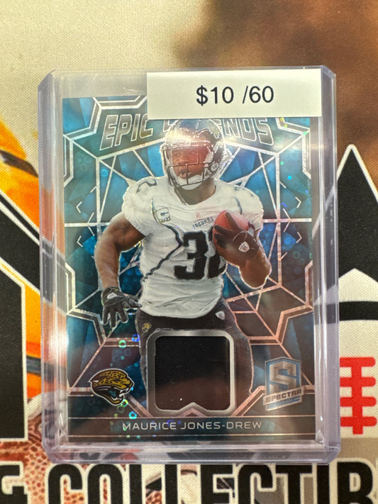 2022 Panini Spectra NFL Maurice Jones-Drew Epic Legends Relic Blue Disco /60