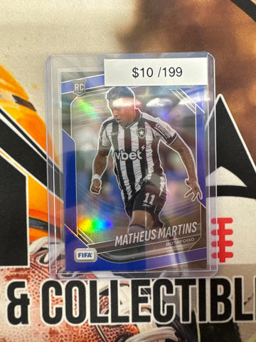 2025-26 Panini Prizm FIFA Soccer Matheus Martins Rookie Blue Prizm /199