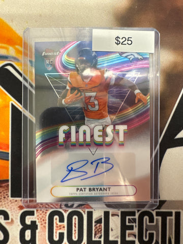 2025 Topps Finest NFL Pat Bryant Rookie Finest Autograph