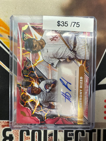 2025 Topps Inception MLB Anthony Rizzo Inception Transformation Autograph Red Refractor /75