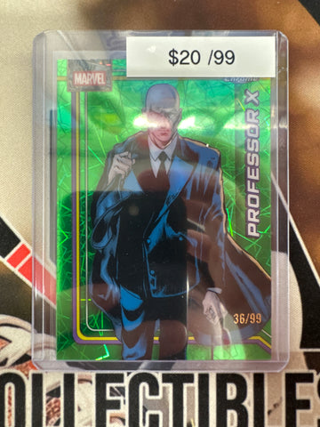 2026 Topps Chrome Marvel Professor X Green Lazer Refractor /99