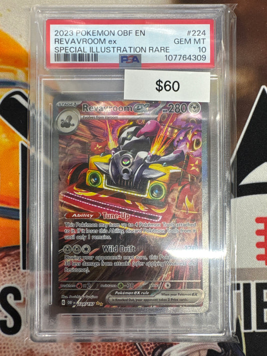 Pokémon Revavroom ex Special Illustration Rare Obsidian Flames 224/197 PSA 10