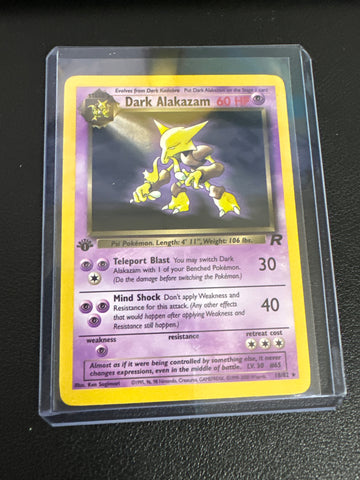 Pokemon Dark Alakazam 1st edition 18/82 Team Rocket