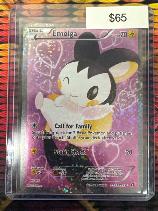 Pokémon Emolga Full Art Legendary Treasures Radiant Collection RC23/RC25