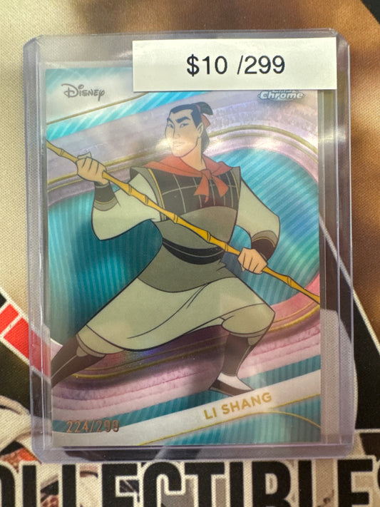 2025 Topps Chrome Disney Li Shang Teal Refractor /299