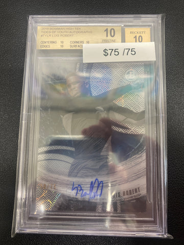 2018 Bowman High Tek Luis Robert Tides Of Youth Autographs /75 BGS 10/10