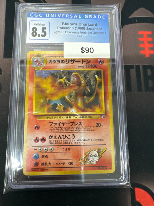 Pokemon Japanese Blaine’s Charizard holo CGC 8.5