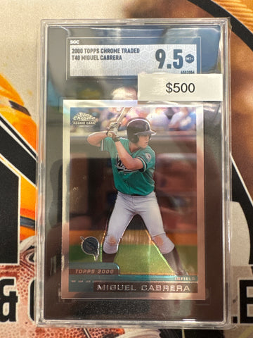 2000 Topps Chrome MLB Traded Miguel Cabrera Rookie SGC 9.5