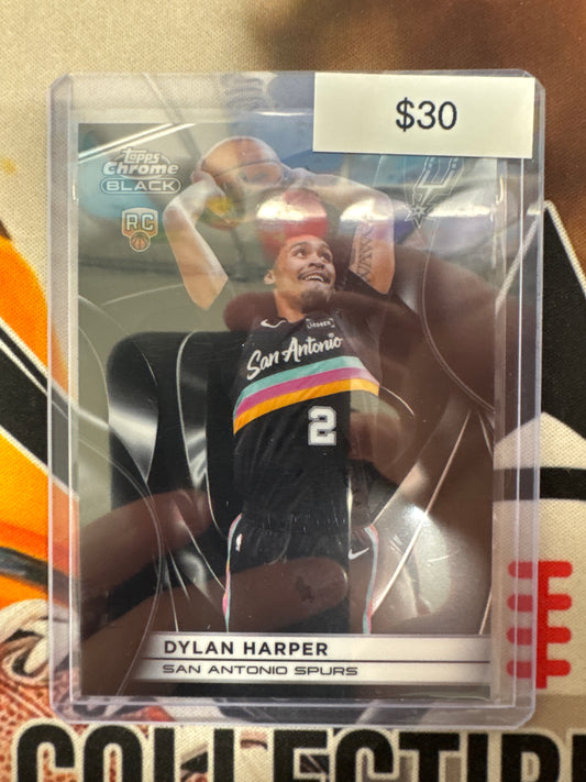 2026 Topps Chrome Black NBA Dylan Harper Base Rookie