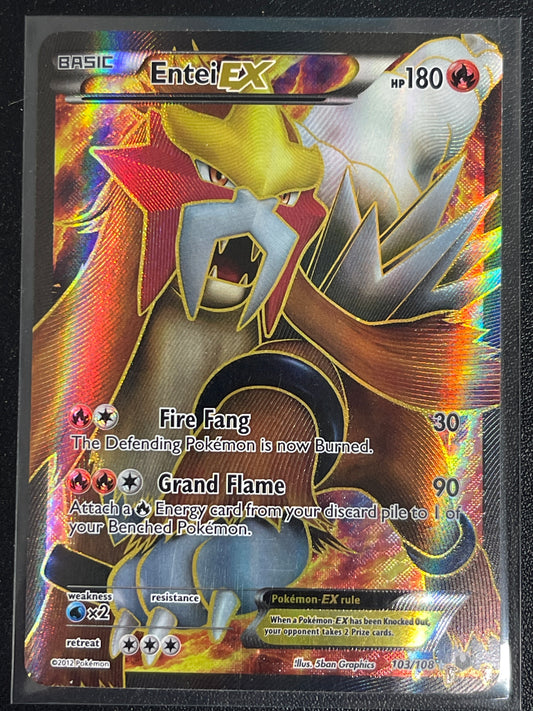 Pokémon Entei Ex 103/108 Dark Explorers Full Art NM