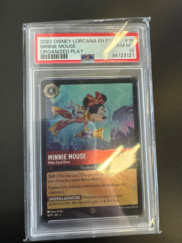 Disney Lorcana Organized Play Minnie Mouse PSA 10