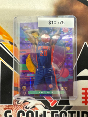 2026 Topps Finest NBA Chaz Lanier Uncommon Rookie Purple Geometric /75