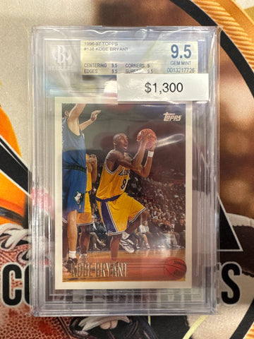 1996-97 Topps NBA Kobe Bryant Rookie BGS 9.5