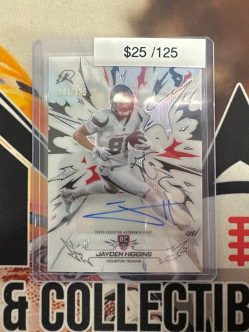 2026 Topps Resurgence NFL Jayden Higgins Rookie Autograph White Refractor /125