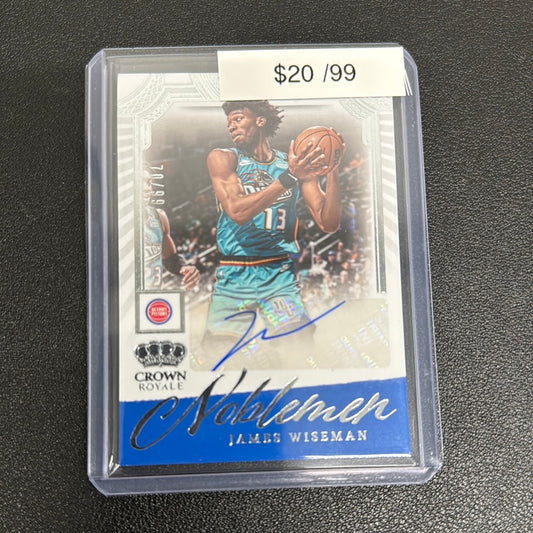 2023-24 NBA Crown Royale James Wiseman Noblemen Auto /99