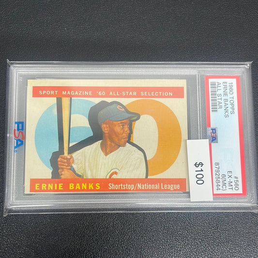 1960 MLB Topps Ernie Banks All Star PSA 6