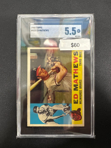 1960 Topps MLB Ed Mathews SGC 5.5