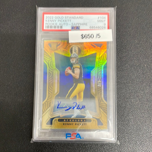 2022 Gold Standard Kenny Pickett auto /5 PSA 9