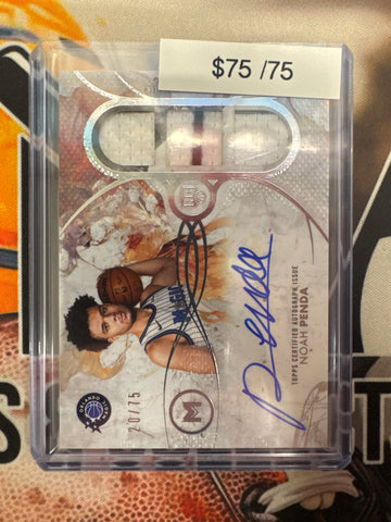 2026 Topps Motif Basketball Noah Penda Rookie Triple Relic Autograph Refractor /75