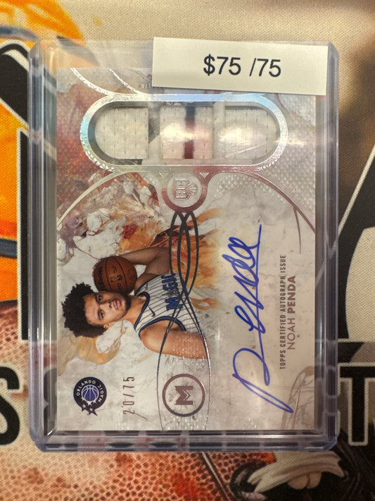2026 Topps Motif Basketball Noah Penda Rookie Triple Relic Autograph Refractor /75