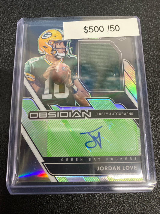 2020 Panini Obsidian Football Jordan Love RPA Green /50