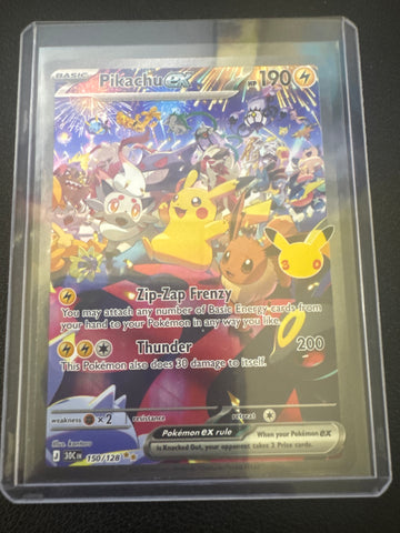 Pokemon Pikachu ex 150/128 30th Celebration