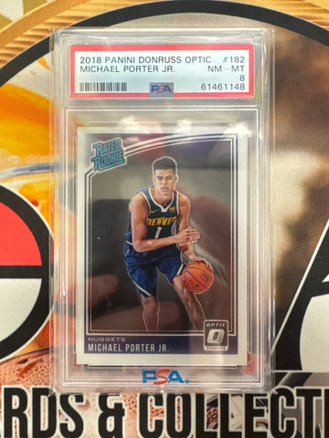 2018 Panini Donruss Optic NBA Michael Porter Jr. Rated Rookie PSA 8