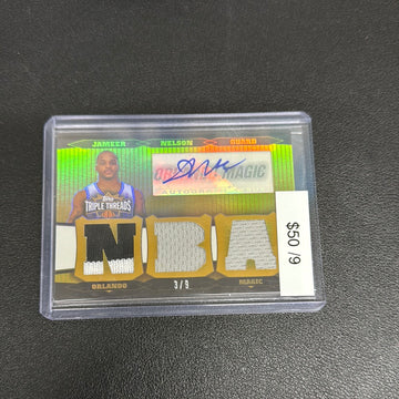 2007 Topps Triple Threads Jameer Nelson patch auto /9