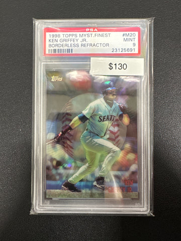 1998 Topps Mystery Finest Ken Griffey Jr Borderless Refractor PSA 9