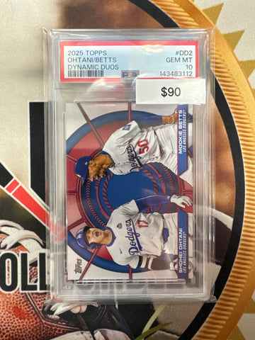 2025 Topps MLB Shohei Ohtani & Mookie Betts Dynamic Duos PSA 10