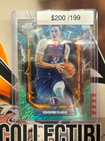 2026 Topps Chrome Cosmic NBA Cooper Flagg Rookie Extraterrestrial Talent Aqua Shimmer Refractor /199