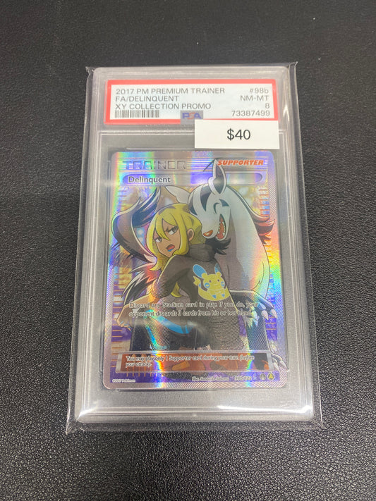 Pokémon Delinquent XY Collection Promo Full Art 98b/122 PSA 8